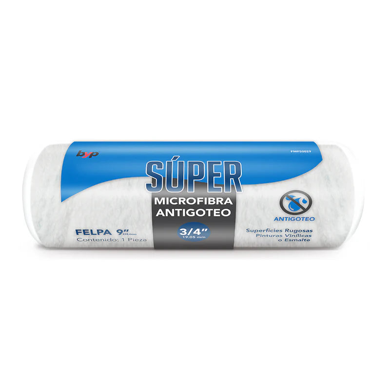 Microfibra Súper Poliéster 9" X 3/8"