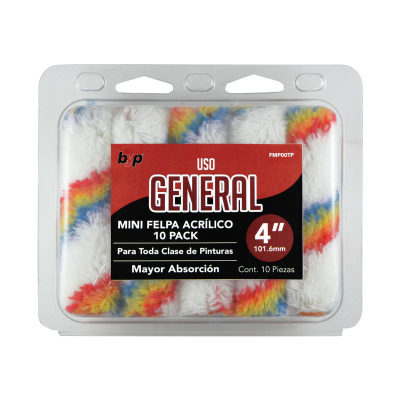 MINI FELPA ACRÍLICO 4" 10 PACK