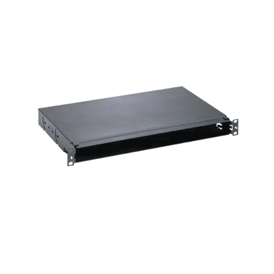 PANDUIT - Panel de Distribución de Fibra Óptica, Acepta 4 Casetes QuickNet o Placas FAP/FMP con Panel CFAPPBL1 (No Incluido), Bandeja Fija, Hasta 96 Fibras, Color Negro, 1UR