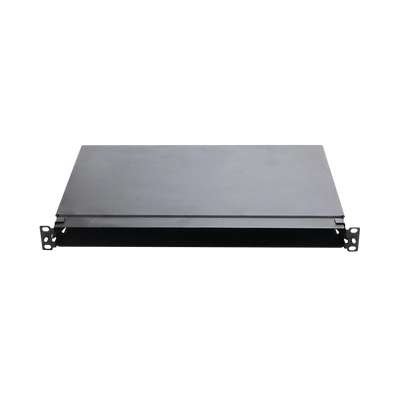 PANDUIT - Panel de Distribución de Fibra Óptica, Acepta 4 Casetes QuickNet o Placas FAP/FMP con Panel CFAPPBL1 (No Incluido), Bandeja Fija, Hasta 96 Fibras, Color Negro, 1UR