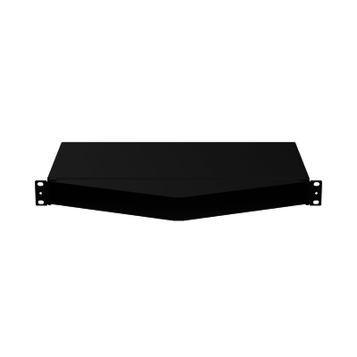 PANDUIT - Panel de Distribución de Fibra Óptica, Acepta 4 Casetes QuickNet o Placas FAP/FMP con Panel CFAPPBL1A (No Incluido), Bandeja Fija, Angulado, Hasta 96 Fibras, Color Negro, 1UR