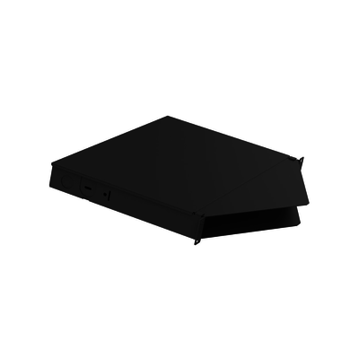 PANDUIT - Panel de Distribución de Fibra Óptica, Acepta 4 Casetes QuickNet o Placas FAP/FMP con Panel CFAPPBL1A (No Incluido), Bandeja Fija, Angulado, Hasta 96 Fibras, Color Negro, 1UR