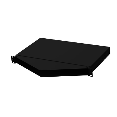 PANDUIT - Panel de Distribución de Fibra Óptica, Acepta 4 Casetes QuickNet o Placas FAP/FMP con Panel CFAPPBL1A (No Incluido), Bandeja Fija, Angulado, Hasta 96 Fibras, Color Negro, 1UR
