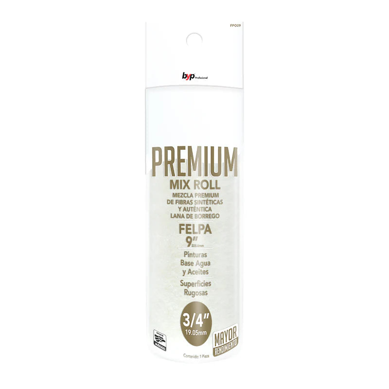 Felpa premium (Pintura vinílica y esmaltes) 9"x 3/8"