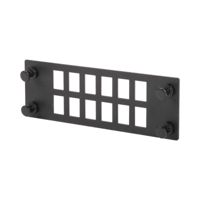 PANDUIT - Placa Para 12 Adaptadores de Fibra Óptica, Uso con Gabinetes FPONE3 y FPONE4