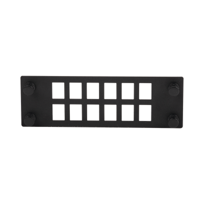 PANDUIT - Placa Para 12 Adaptadores de Fibra Óptica, Uso con Gabinetes FPONE3 y FPONE4