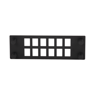 PANDUIT - Placa Para 12 Adaptadores de Fibra Óptica, Uso con Gabinetes FPONE3 y FPONE4