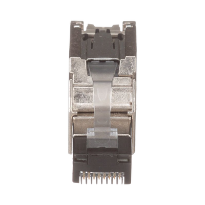 PANDUIT - Plug RJ45 Blindado, Instalación Recta, Terminación en Campo Certificable, Compatible con Cat5e, Cat6 y Cat6A, Color Plata