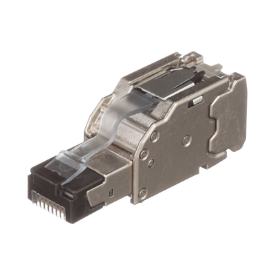 PANDUIT - Plug RJ45 Blindado, Instalación Recta, Terminación en Campo Certificable, Compatible con Cat5e, Cat6 y Cat6A, Color Plata