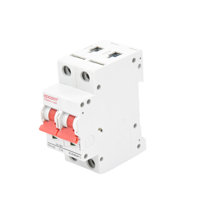 EPCOM POWERLINE - Protección Térmica/ Interruptor 2P, 16A,  Corriente Directa  800 Vcc para Aplicación Fotovoltaica Montaje Riel DIN