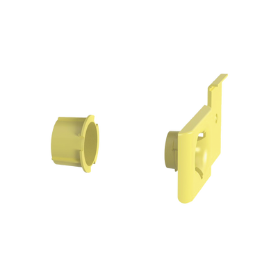 PANDUIT - Accesorio de Salida a Tubo De 1.5 in (38 mm), Para Canaletas FiberRunner 4X4, 6X4, o 12X4, Color Amarillo