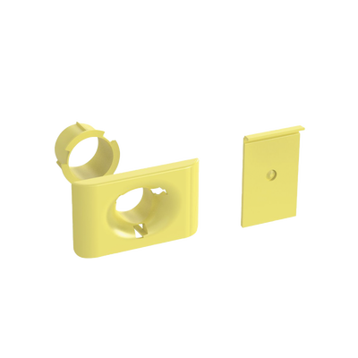 PANDUIT - Accesorio de Salida a Tubo De 1.5 in (38 mm), Para Canaletas FiberRunner 4X4, 6X4, o 12X4, Color Amarillo
