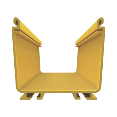 PANDUIT - Canaleta FiberRunner™ 4X4, de PVC Rígido, Color Amarillo, 2 m de Largo