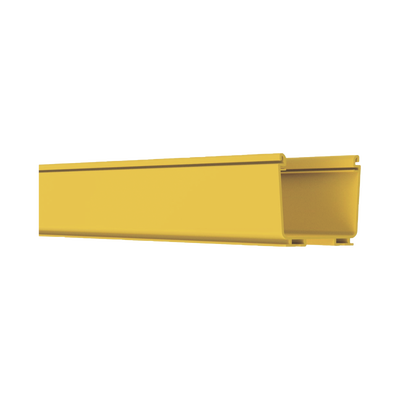 PANDUIT - Canaleta FiberRunner™ 4X4, de PVC Rígido, Color Amarillo, 2 m de Largo