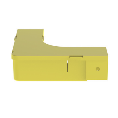 PANDUIT - Ángulo Recto a 90º Horizontal con Tapa, Para Canaletas FiberRunner™ 2X2, Color Amarillo