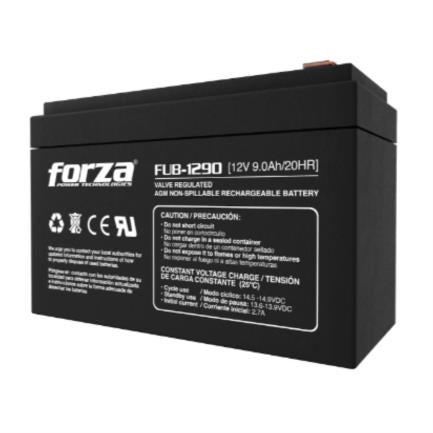 FORZA POWER TECHNOLOGIES - Batería Forza FUB-1290 Sellada 12V/9Ah Recargable AGM Sin mantenimiento