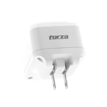 FORZA POWER TECHNOLOGIES - Tomacorriente Forza FWT-4012USB con Protector Sobretención 4 Puertos USB de 5V Luz Nocturna Regulable