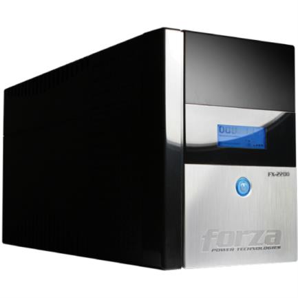FORZA POWER TECHNOLOGIES - UPS Forza FX-2200LCD Interactivo 2200VA/1200W 8 Salidas Giga y Coax Torre 120V Negro