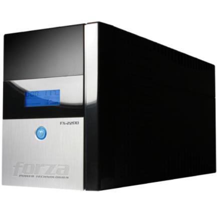 FORZA POWER TECHNOLOGIES - UPS Forza FX-2200LCD Interactivo 2200VA/1200W 8 Salidas Giga y Coax Torre 120V Negro