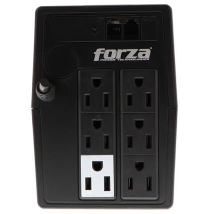 FORZA POWER TECHNOLOGIES - UPS Forza NT-1011 Interactivo 1000VA/500W 6 Salidas RJ11 Torre 120V Negro