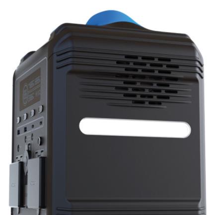 FORZA POWER TECHNOLOGIES - Generador Eléctrico Portátil Forza FPP-T700 700W Tomas 2CA/8CC 2 Ventiladores Pantalla LCD Panel de Control Integrado