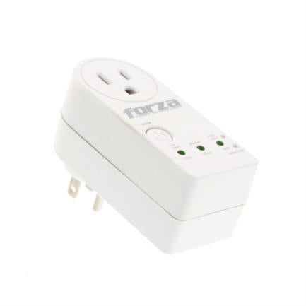 FORZA POWER TECHNOLOGIES - Protector de Voltaje Forza FVP-1201B  900J/1800W Capacidad de Protección y Temporizador Giro de 350°  RJ45-120V Blanco