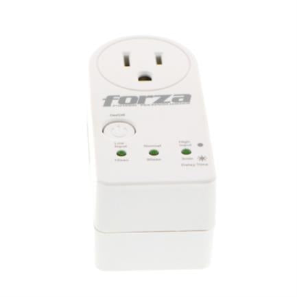 FORZA POWER TECHNOLOGIES - Protector de Voltaje Forza FVP-1201B  900J/1800W Capacidad de Protección y Temporizador Giro de 350°  RJ45-120V Blanco