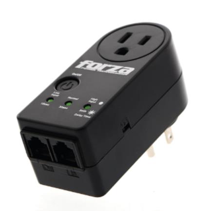 FORZA POWER TECHNOLOGIES - Protector de Voltaje Forza FVP-1201N 900J/1800W  Capacidad de Protección y Temporizador Giro de 350° Negro