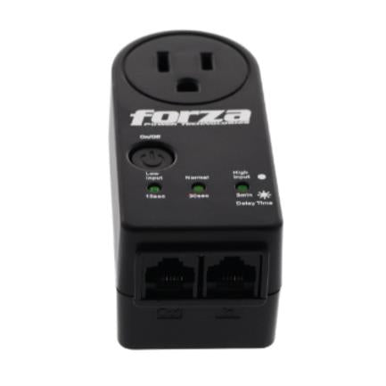 FORZA POWER TECHNOLOGIES - Protector de Voltaje Forza FVP-1201N 900J/1800W  Capacidad de Protección y Temporizador Giro de 350° Negro