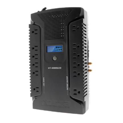 FORZA POWER TECHNOLOGIES - UPS Forza HT-1000LCD Interactivo 1000VA/600W 12 Salidas Coax USB Sobremesa 120V Negro