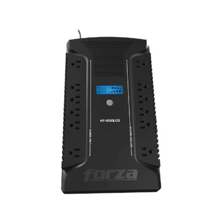 FORZA POWER TECHNOLOGIES - UPS Forza Regulador HT-650LCD 650VA/390W 120V 12 Salidas NEMA 5-15R Onda Senoidal Simulada 50/60Hz Negro