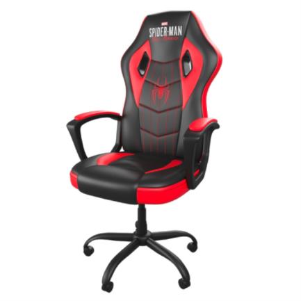XTECH - Silla Gamer XTech Soporta hasta 120kg  de PU y PVC con Respaldo Alto Marvel Spider-Man Negra/Rojo