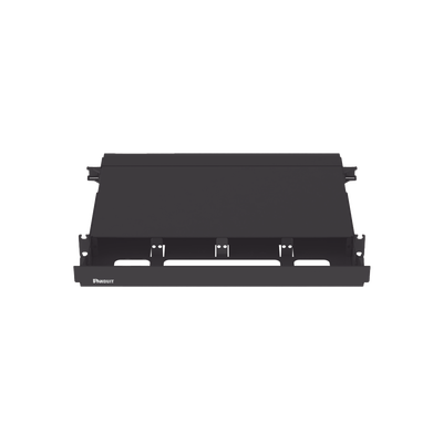 PANDUIT - Panel de Distribución de Fibra Óptica, Acepta 4 Placas FAP o FMP, Bandeja Deslizable, Hasta 96 Fibras, Color Negro, 1UR