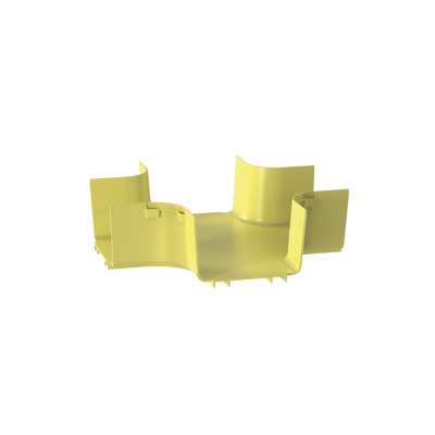 PANDUIT - Accesorio de 4 Vías Horizontal, Con Ángulos a 90º, Para Canaletas FiberRunner™ 6X4, Color Amarillo