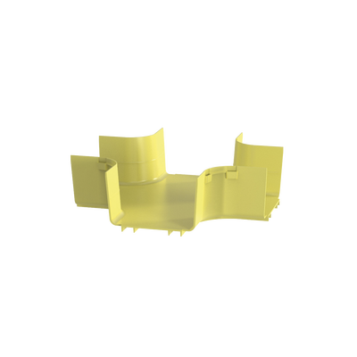 PANDUIT - Accesorio de 4 Vías Horizontal, Con Ángulos a 90º, Para Canaletas FiberRunner™ 6X4, Color Amarillo