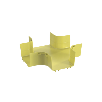 PANDUIT - Accesorio de 4 Vías Horizontal, Con Ángulos a 90º, Para Canaletas FiberRunner™ 6X4, Color Amarillo