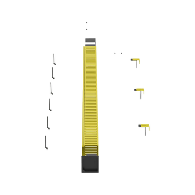 PANDUIT - Kit de Administrador de Cables Vertical FiberRunner 4X4, Incluye Soportes de Montaje y Accesorios, Color Amarillo