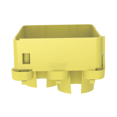 PANDUIT - Tapa con 2 Salidas a Tubo de 1.5in (38mm), Para uso con Canaletas 4X4 FiberRunner™, Color Amarillo