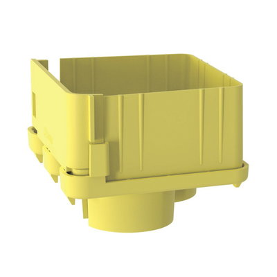 PANDUIT - Tapa con 2 Salidas a Tubo de 1.5in (38mm), Para uso con Canaletas 4X4 FiberRunner™, Color Amarillo