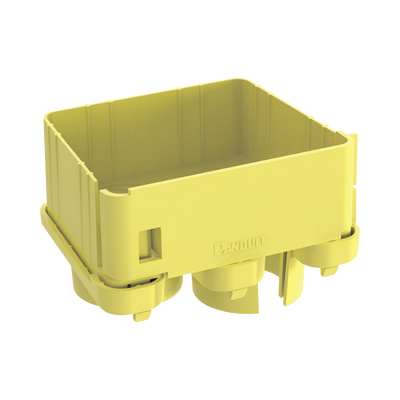 PANDUIT - Tapa con 2 Salidas a Tubo de 1.5in (38mm), Para uso con Canaletas 4X4 FiberRunner™, Color Amarillo