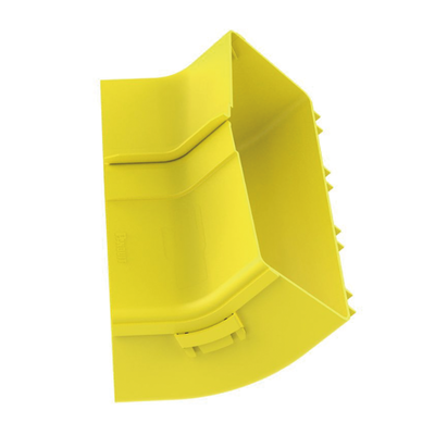 PANDUIT - Bajada Vertical Interior de 45º con Tapa, Para uso con Canaletas 12X4 FiberRunner™, Color Amarillo