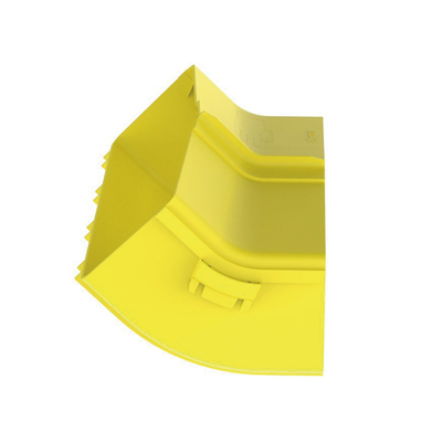 PANDUIT - Bajada Vertical Interior de 45º con Tapa, Para uso con Canaletas 12X4 FiberRunner™, Color Amarillo