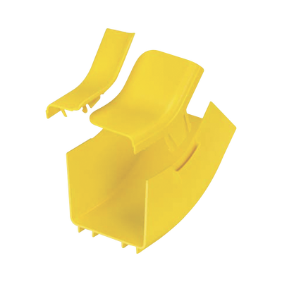 PANDUIT - Bajada Vertical Interior de 45º con Tapa, Para uso con Canaletas 4X4 FiberRunner™, Color Amarillo