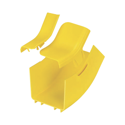 PANDUIT - Bajada Vertical Interior de 45º con Tapa, Para uso con Canaletas 4X4 FiberRunner™, Color Amarillo
