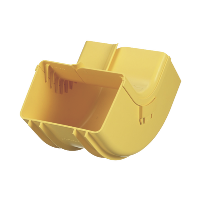 PANDUIT - Bajada Vertical Interior de 90º con Tapa, Para uso con Canaletas 6X4 FiberRunner™, Color Amarillo