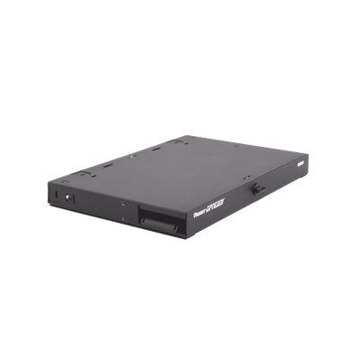 PANDUIT - Panel de Distribución de Fibra Óptica, Acepta 3 Placas FAP o FMP, Bandeja Deslizable e Inclinable Hacia Abajo, Hasta 72 Fibras, Color Negro, 1UR
