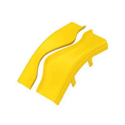 PANDUIT - Tapa de Bajada Vertical Exterior de 45º, Para uso con Canaletas 4X4 FiberRunner™, Color Amarillo