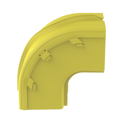 PANDUIT - Bajada Vertical Exterior de 90º sin Tapa, Para uso con Canaletas 6X4 FiberRunner™, Color Amarillo