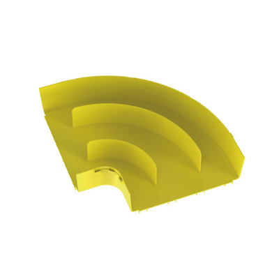 PANDUIT - Ángulo Recto a 90º Horizontal, Para Canaletas FiberRunner™ 12X4, Color Amarillo