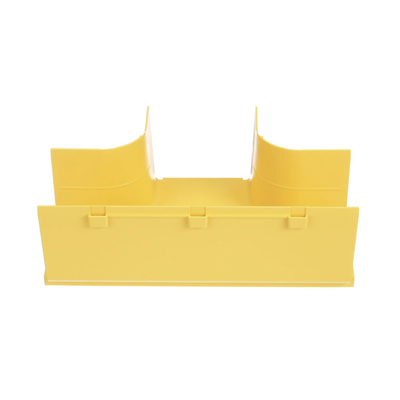 PANDUIT - Accesorio en T Horizontal, Con Ángulos a 90º, Para Canaletas FiberRunner™ 4X4, Color Amarillo